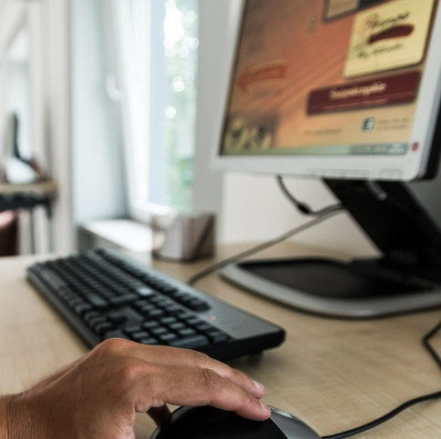 Person using computer